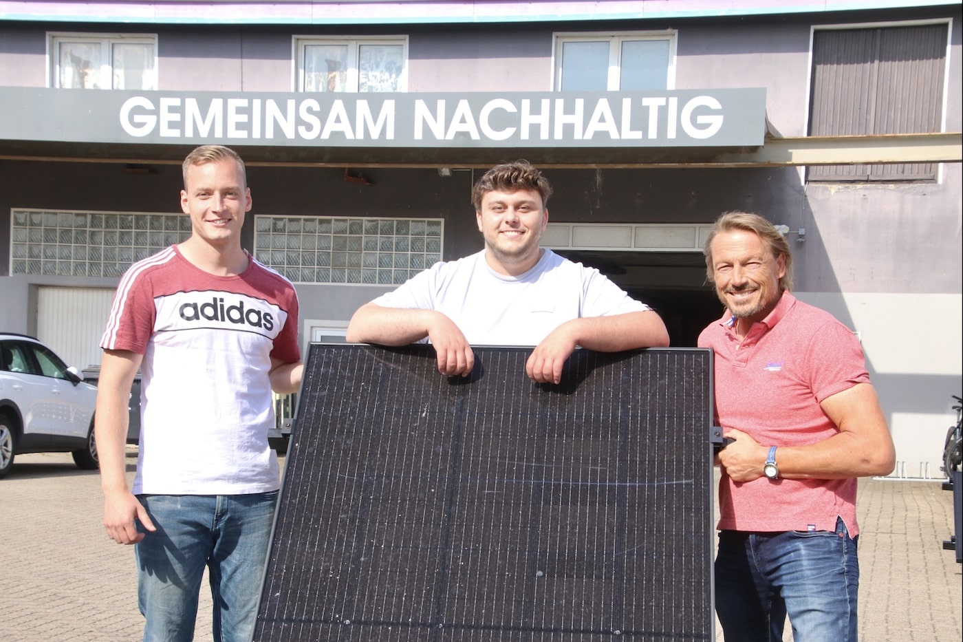 Gründungsbild von PV Green mit Clemens Glade, Erik Klatt und Cord Kappe